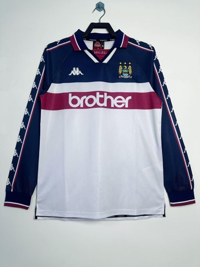 Camiseta Manchester City 97/98 2º equipación larga