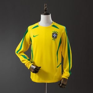 Camiseta Brasil 2002 1º equipación larga
