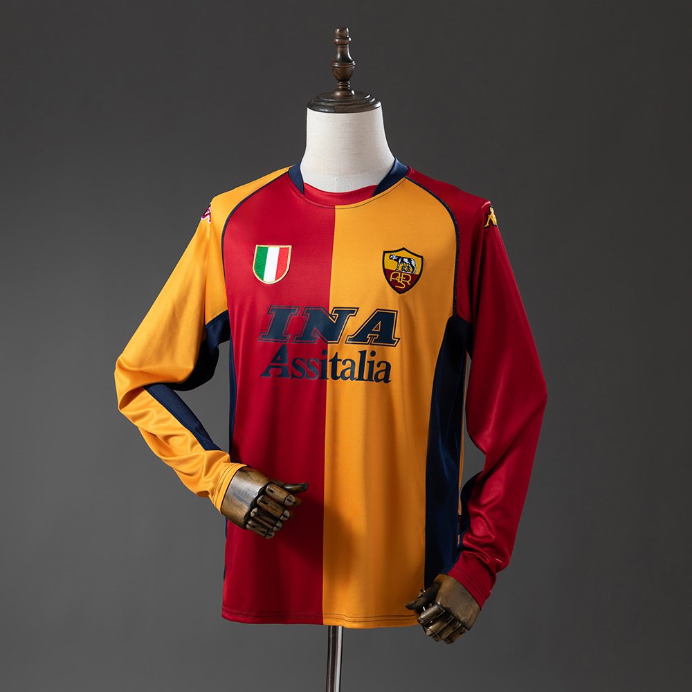Camiseta AS Roma 01/02 edición especial champions larga