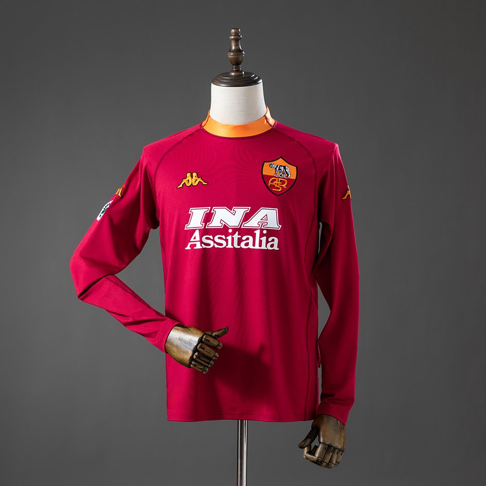 Camiseta AS Roma 00/01 1º equipación larga