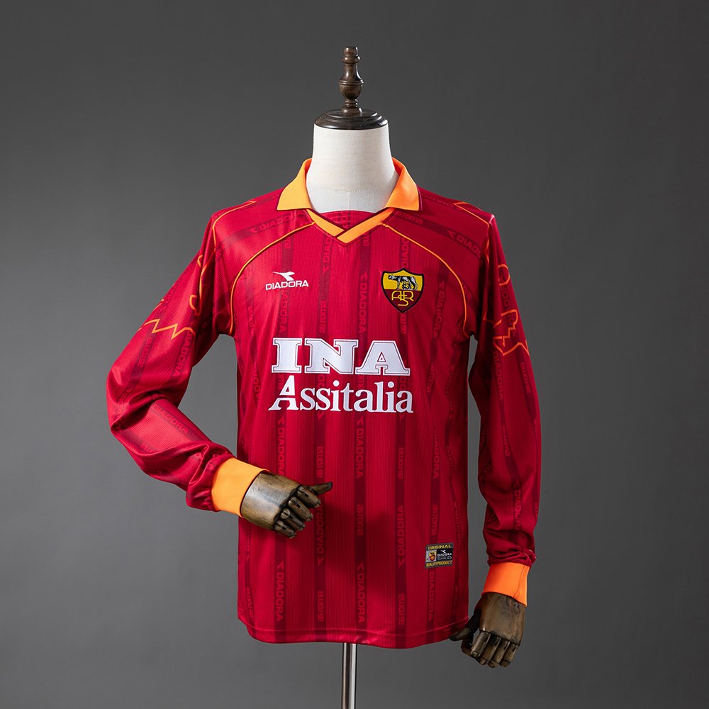 Camiseta AS Roma 99/00 1º equipación larga