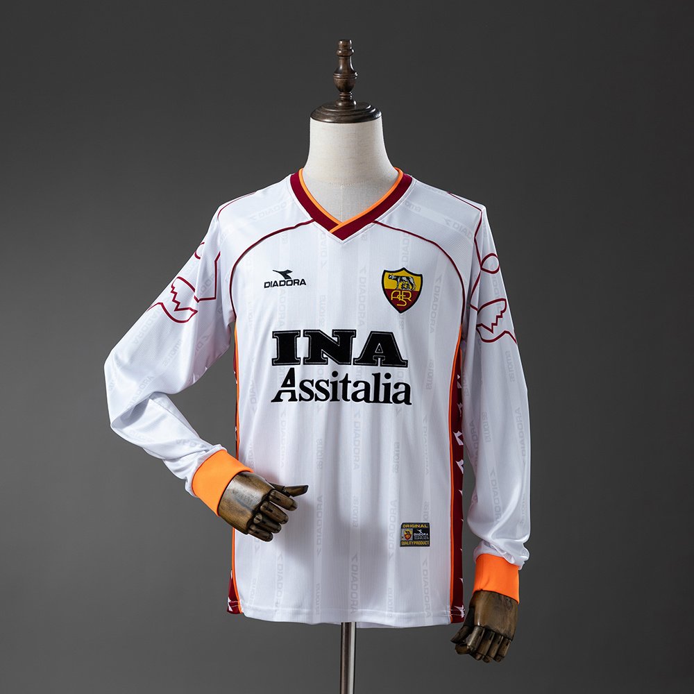 Camiseta AS Roma 99/00 2º equipación larga